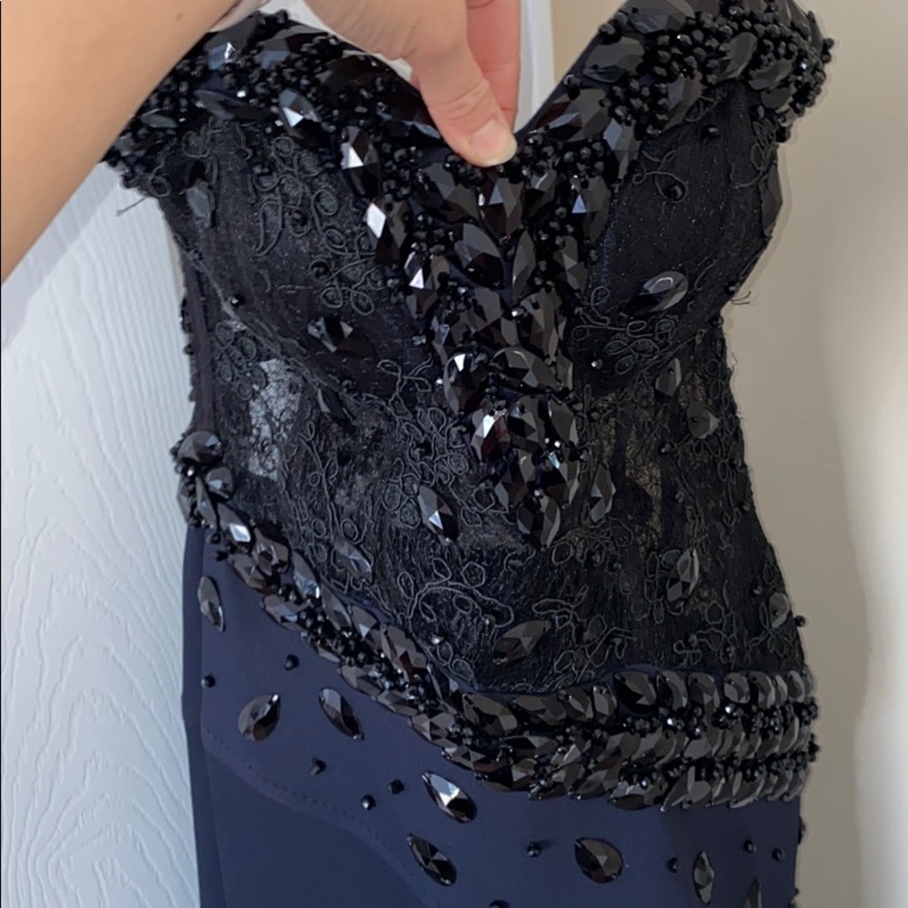 Beaded stretch/lace mermaid like styleevening gown